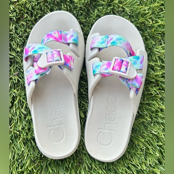CHACO Kids DARLING Chillos Tie Dye Slide Sandals Shoes SZ K2 - Picture 3 of 6